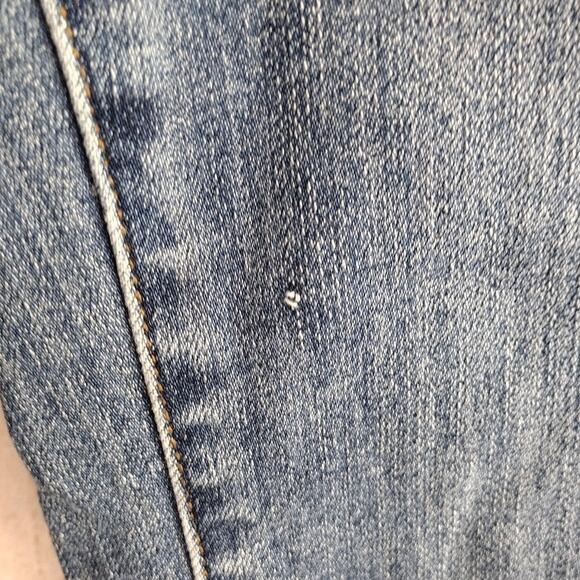 Risen Stretch High Rise Medium Wash Raw Hem Straight Jean 2X 18 20 Plus XRDP1282 - Picture 11 of 12